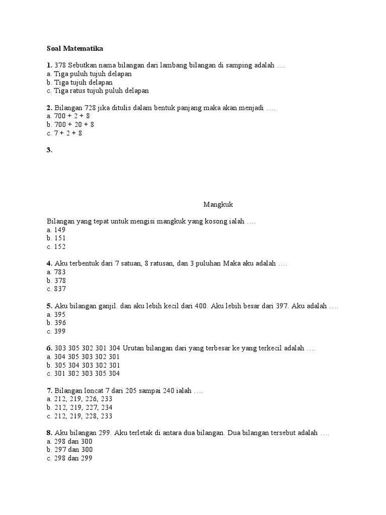 Kumpulan Soal Kelas 2 Sd Pdf