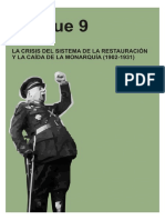 Bloque 9. Alfonso XIII y La Crisis de La Restauración (1902-1931) - Resumen PDF