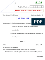 Xii Eng - Model Public Exam - March 2023 - Full Test 1 PDF
