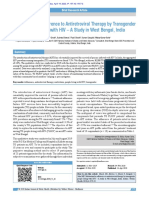 Motivation For Adherence To Antiretroviral Therapy by Transgender People Living With HIV - A Study in West Bengal, India