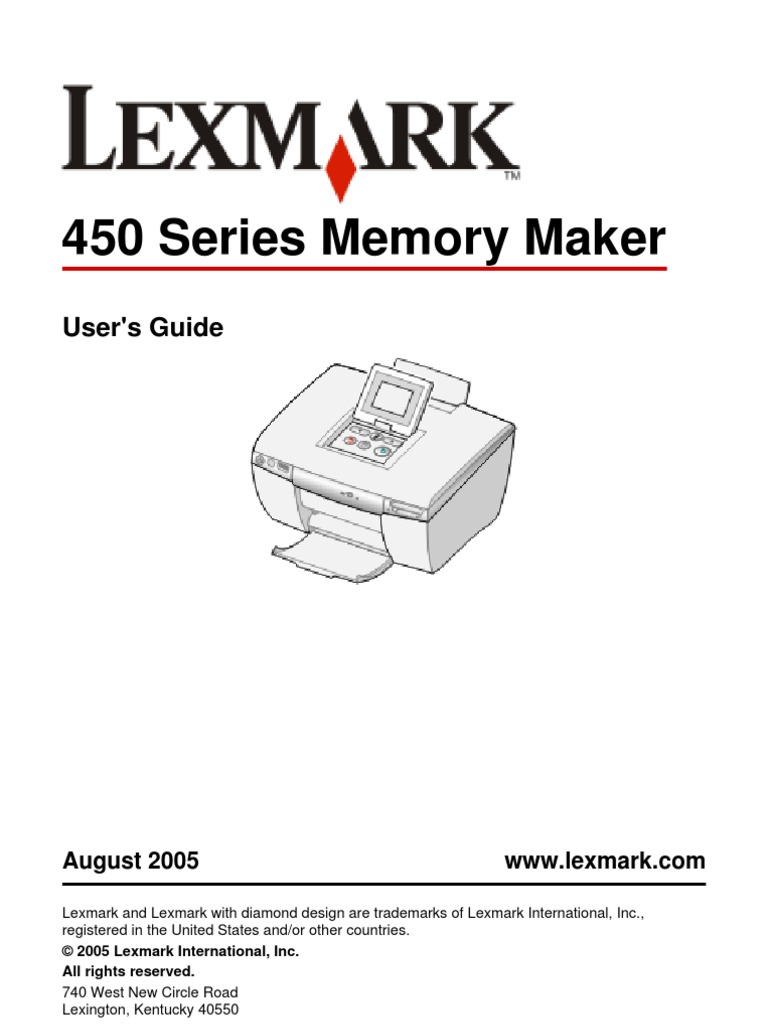 Lexmark 450 Series Memory Maker | PDF | Secure Digital | Usb Flash Drive