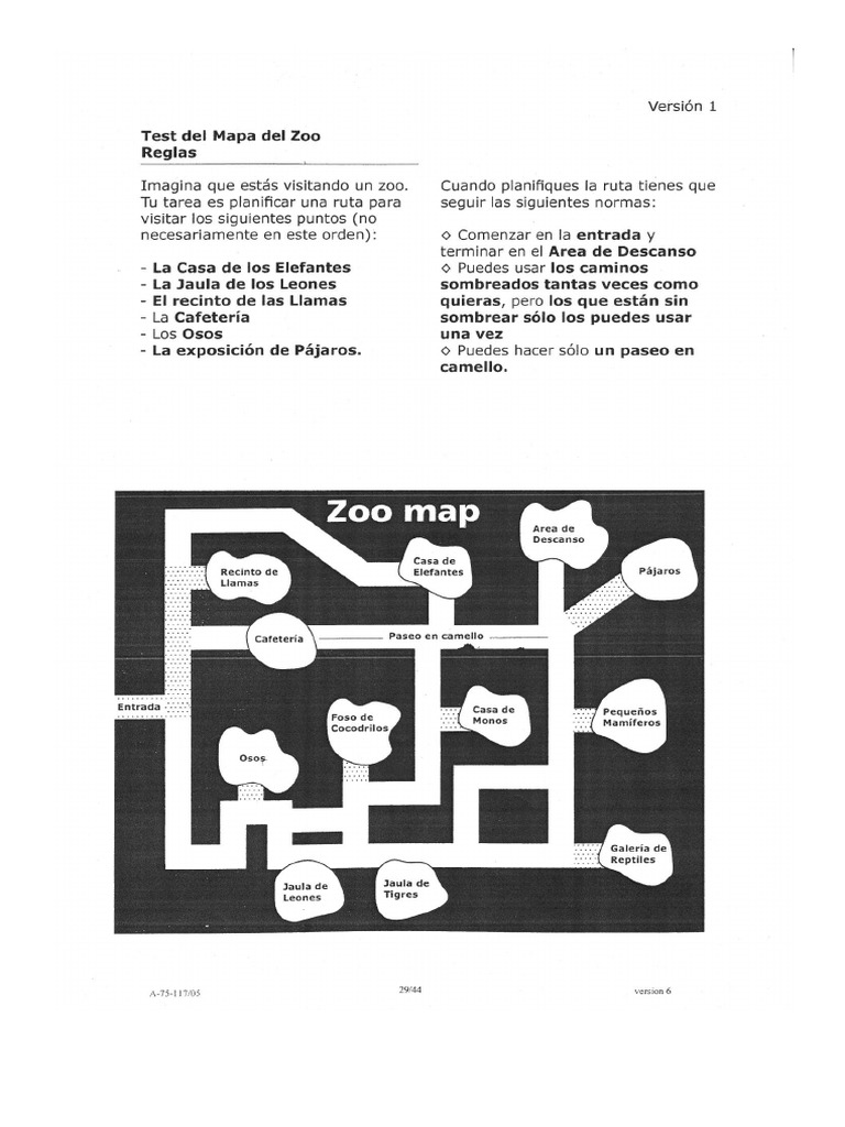 Test Del Mapa Del Zoo | PDF