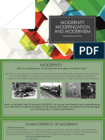 Modernity Modernism Moderization