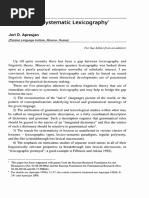 Apresjan, Juri D. - Principles of Systematic Lexicography