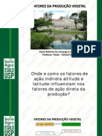 4. FATORES DA PRODUÇÃO VEGETAL e  ESTUDO DE CAS