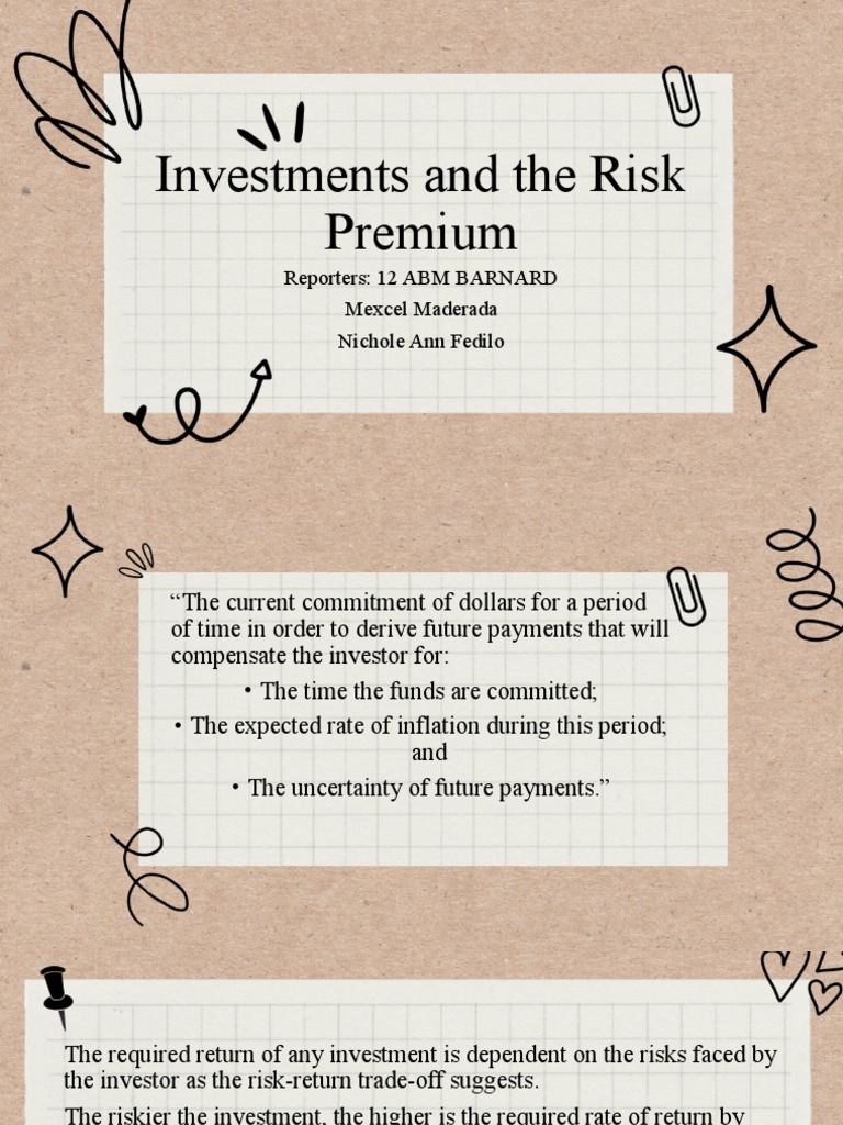 Understanding Investment Risk Premiums | PDF | Financial Risk | Cheque