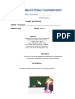 Examen Bimestral de Comunicación 4 Ños