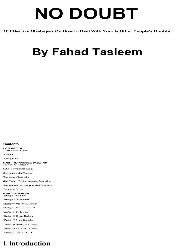 Strategies to Overcome Doubts in Islam | PDF | Knowledge | Epistemology
