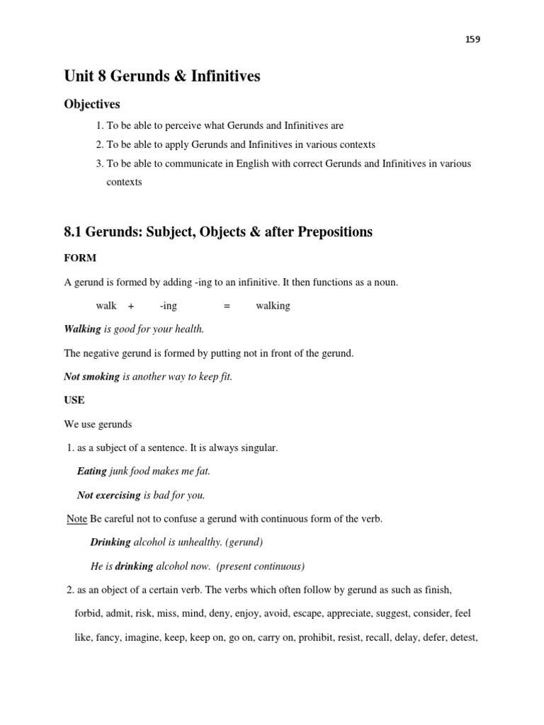 Gerunds and Infinitives Explained | PDF | Verb | Subject (Grammar)