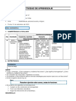 Actividad de Aprendizaje 01 de Setiembre