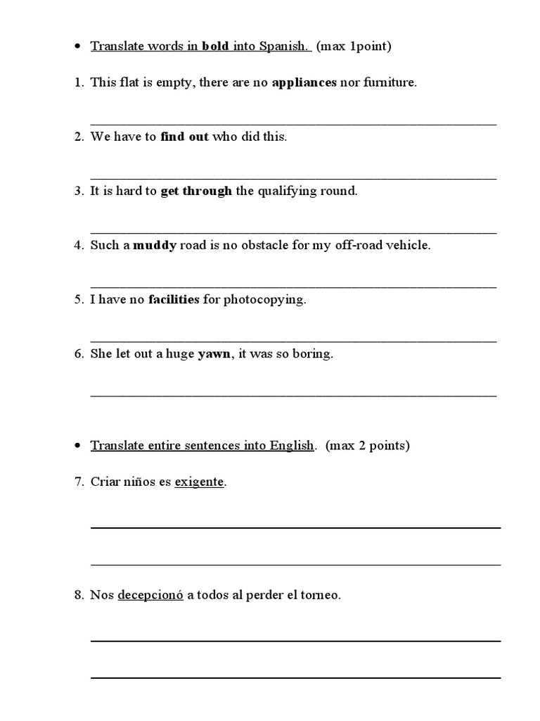 FCE Objcetive Vocabulary UNIT 2 Exam | PDF