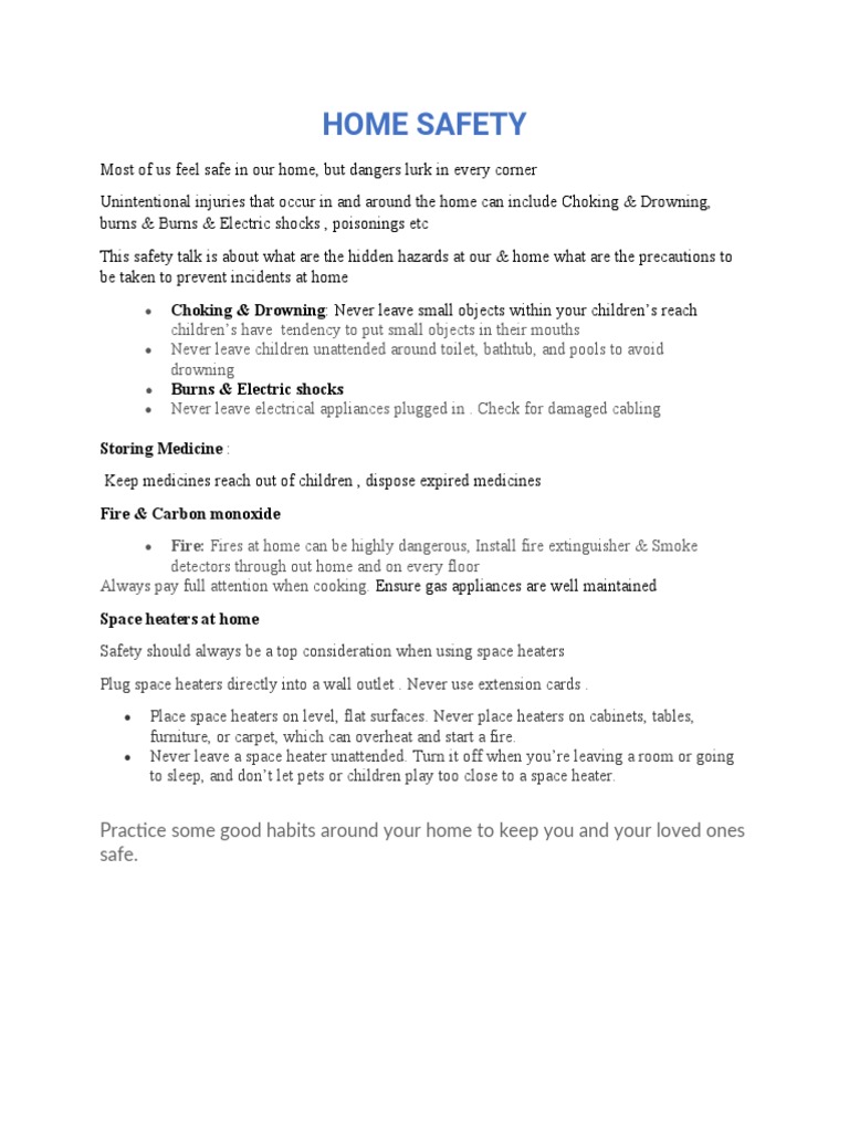 Home Safety PDF