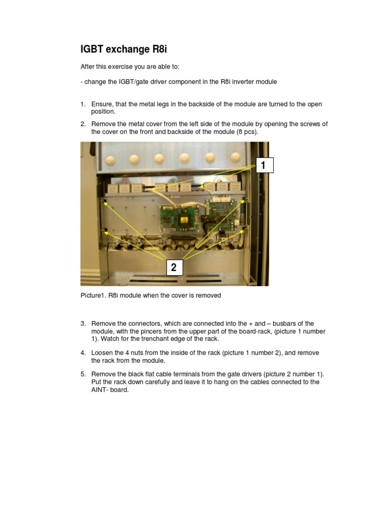 IGBT Replacement Guide for R8i Module | PDF
