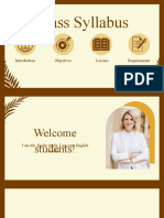 Aesthetic Brown Class Syllabus Presentation