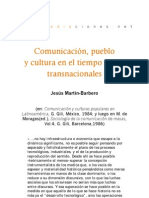 Comunicación Pueblo y Cultura en El Tiempo de Las Transnacionales