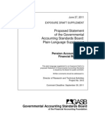 Proposed Statement of The Governmental Accounting Standards Board: Plain-Language Supplement