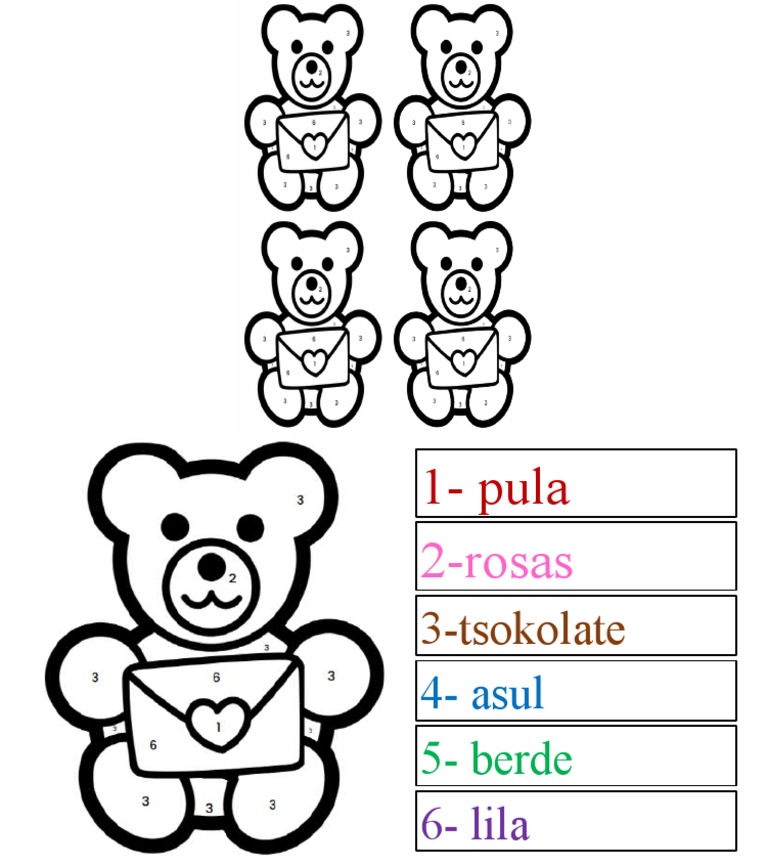 Valentine Color By Number PDF