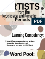 Q3 PPT Arts9 Artist of Neoclassic and Romantic Period