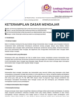 Keterampilan Dasar Mengajar