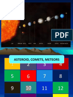 Solar System Objects: Comets, Asteroids and Meteors