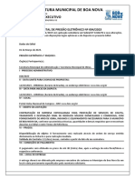 Edital de pregão eletrônico para coleta de resíduos em Boa Nova