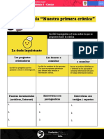 Planilla para Escribir. 'Mi Primera Crónica'