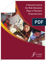 A Second Look at The Role Education Plays in Womens Empowerment