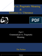 Enrico Giovano 22.0352.006 - Grammatical vs. Pragmatic Meaning & Sentence vs. Utterance