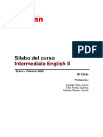 Intermediate English II Syllabus 2022-0