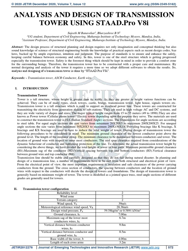 1h ANALYSIS AND DESIGN OF TRANSMISSION PDF | PDF | Electric Power ...