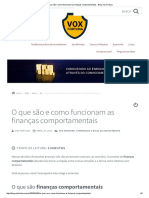 O Que São e Como Funcionam As Finanças Comportamentais - Blog Vox Fortuna