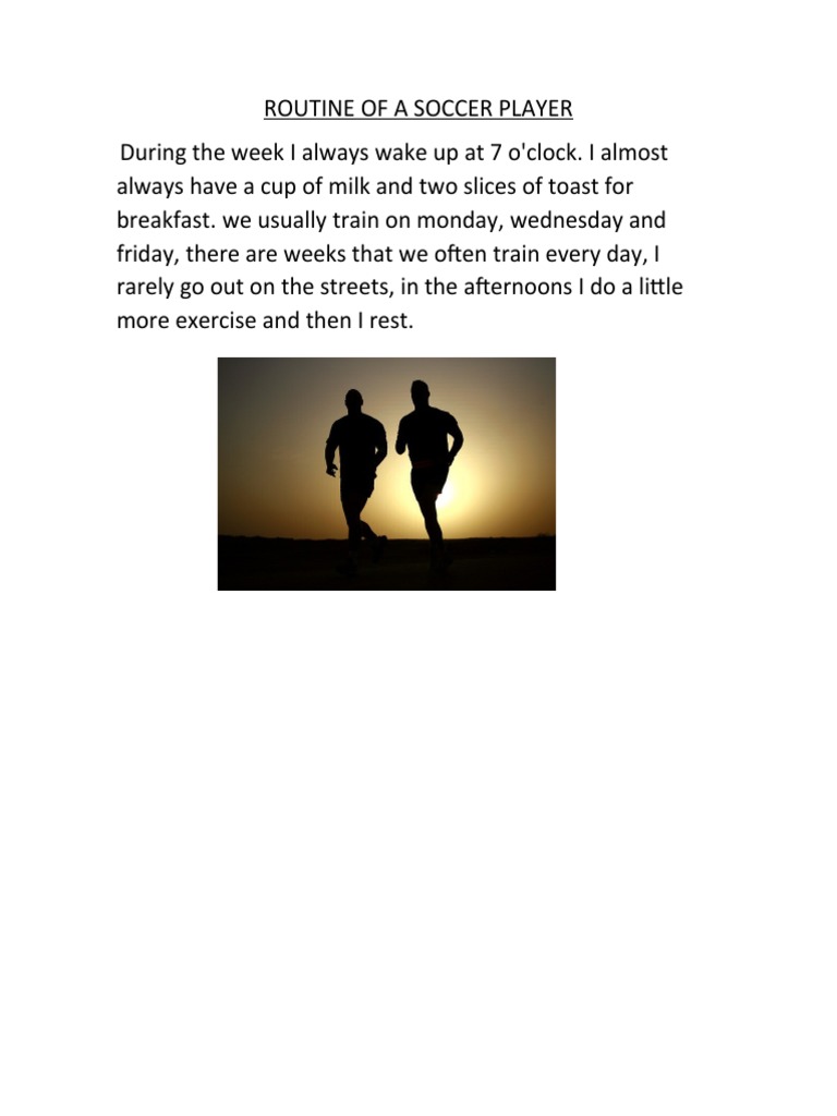 Soccer Player's Weekly Routine | PDF