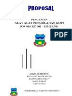 Proposal Pengajuan Alat Pengolahan Kopi