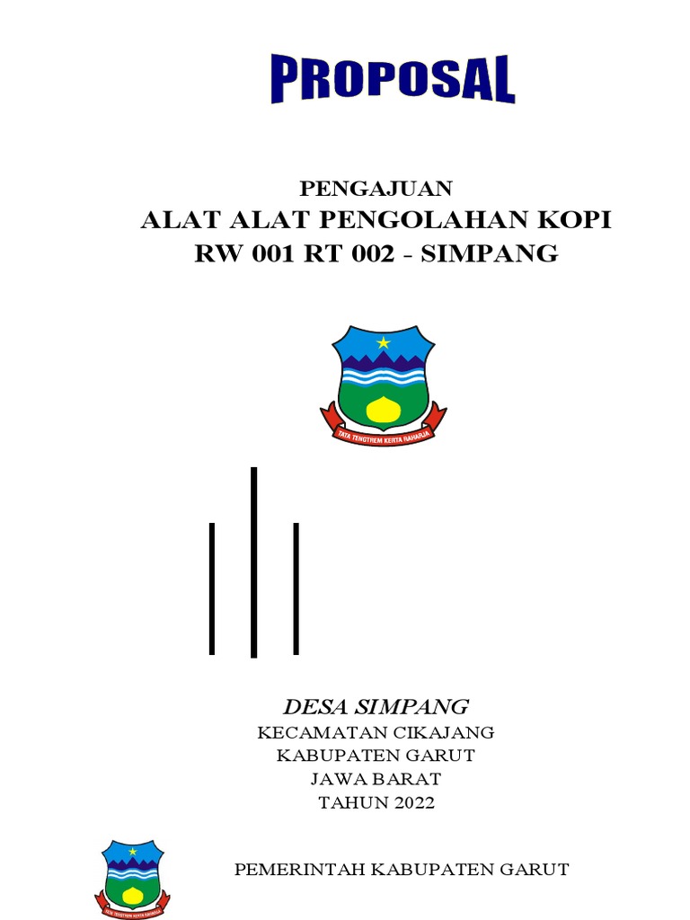 Proposal Pengajuan Alat Pengolahan Kopi Pdf