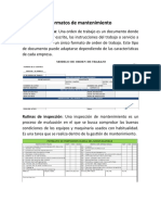 Formatos de Mantenimiento