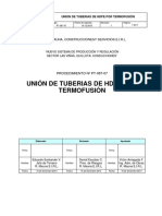 PT-087-07. Unión de Tuberias de HDPE por termofusión