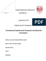Universidad Nacional Autónoma de México: Ingeniería Civil "Ingeniería Del Transporte II"