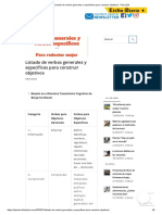 Listado de Verbos Generales y Específicos para Construir Objetivos - Plan LEA PDF