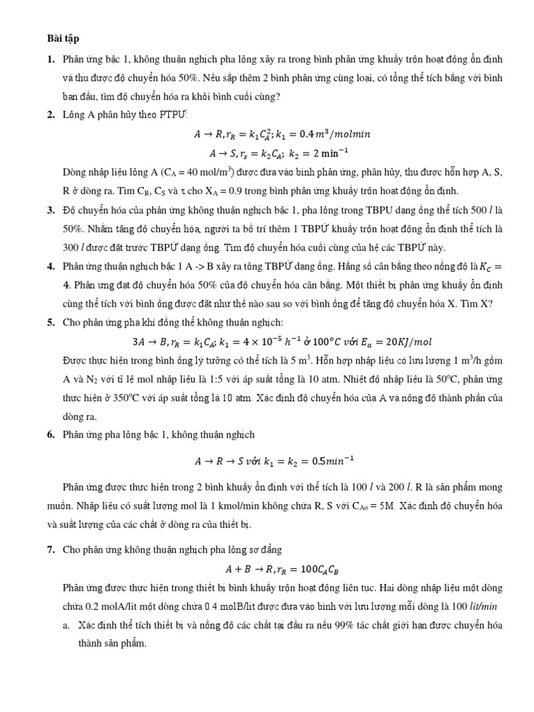 Practice Chemical Reaction Engineering | PDF