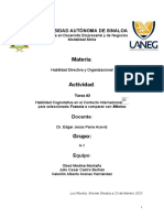 UAS Licenciatura en Desarrollo Empresarial y de Negocios Habilidad Cognotiva Francia vs México