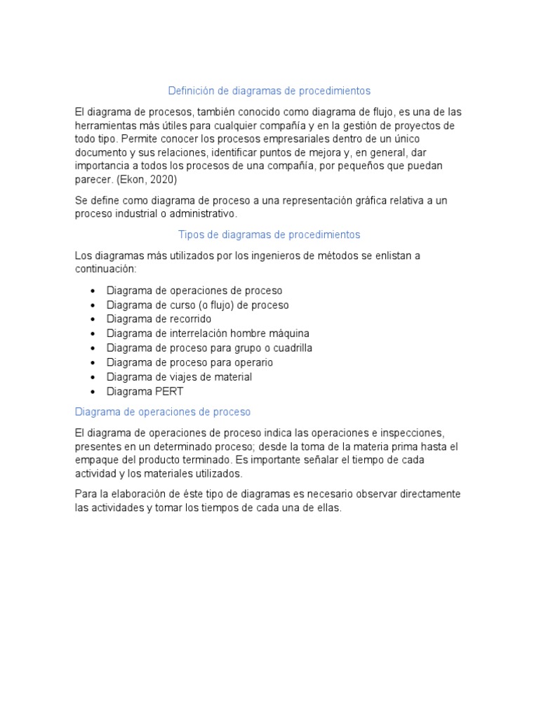 Diagramas de Procedimientos | Descargar gratis PDF | Gestión de proyectos