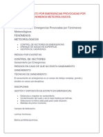 Saneamiento Por Emergencias Provocadas Por Fenómenos Meteorológicos Fenómenos Meteorológicos