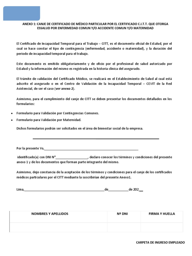 Certificado de Incapacidad | PDF