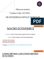 Course Title: Macroeconomics: Course Code: ECO201 DR - Muhmmad Imtaiz Subhani