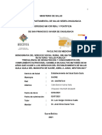 Establecimiento de Salud Quila Quila Sucre Vii - Distrito 9 Servicio de Salud: Municipio: Red: Internos