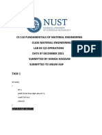 CS 110 Fundamentals of Material Engineering