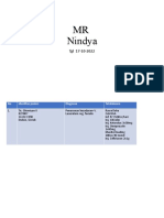 MR Nindya Tgl 17-10-2022 Patient Treatment Records