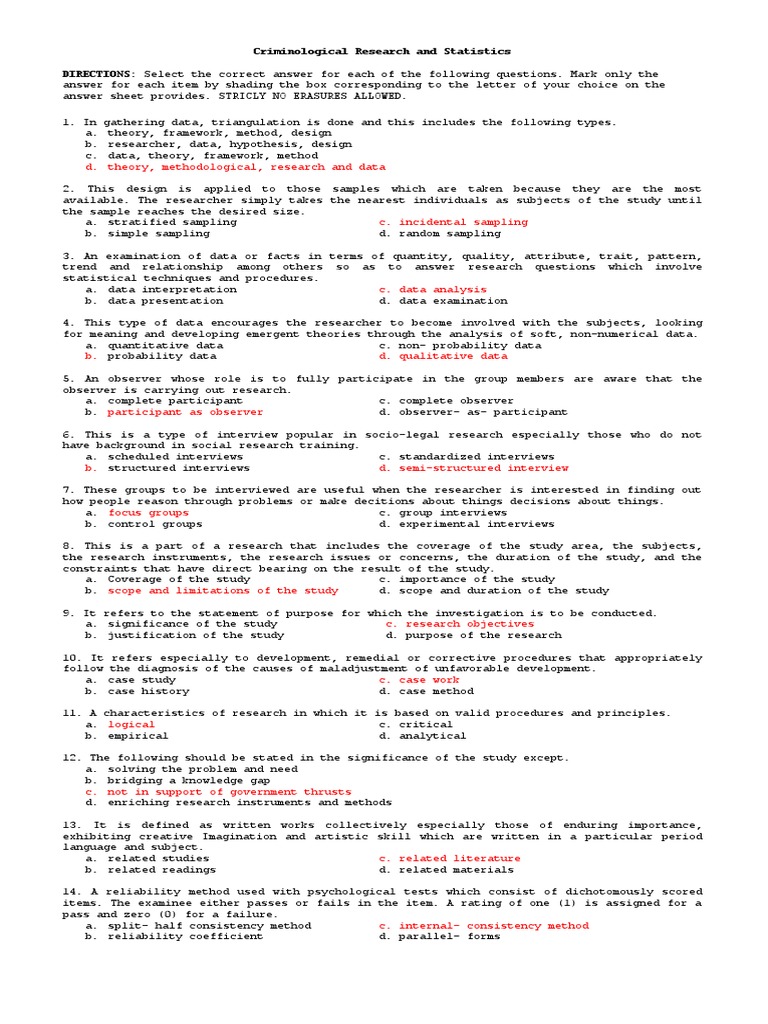 Understanding Criminological Research Methods An Analysis Of Survey