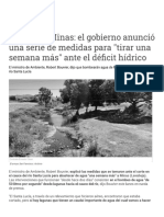 Sequía en Minas - El Gobierno Anunció Un PDF