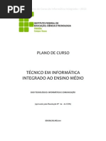 plano de curso de Informática integrado